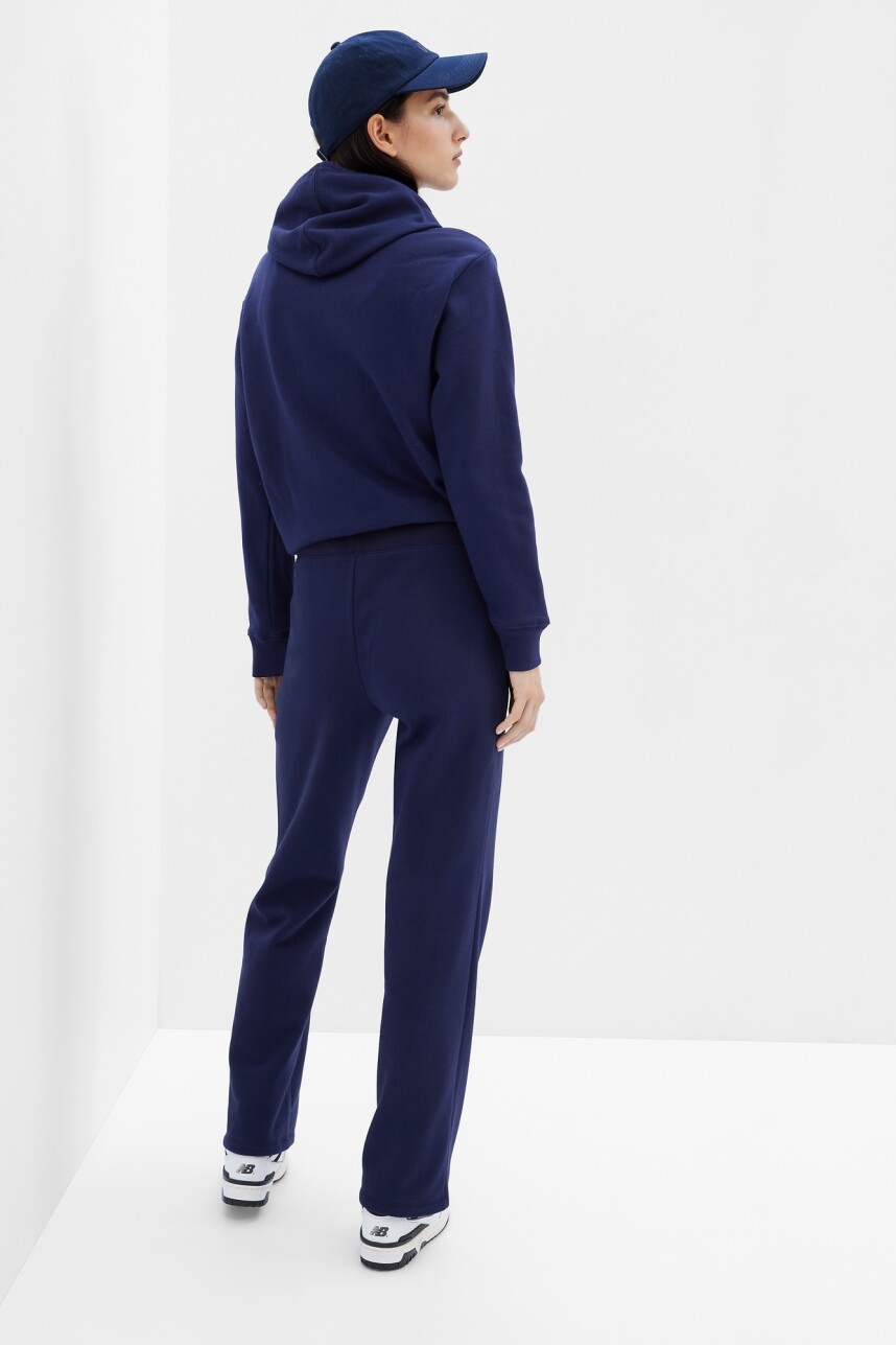 Pantalón Deportivo Logo Gap Sin Puño Mujer Navy Uniform