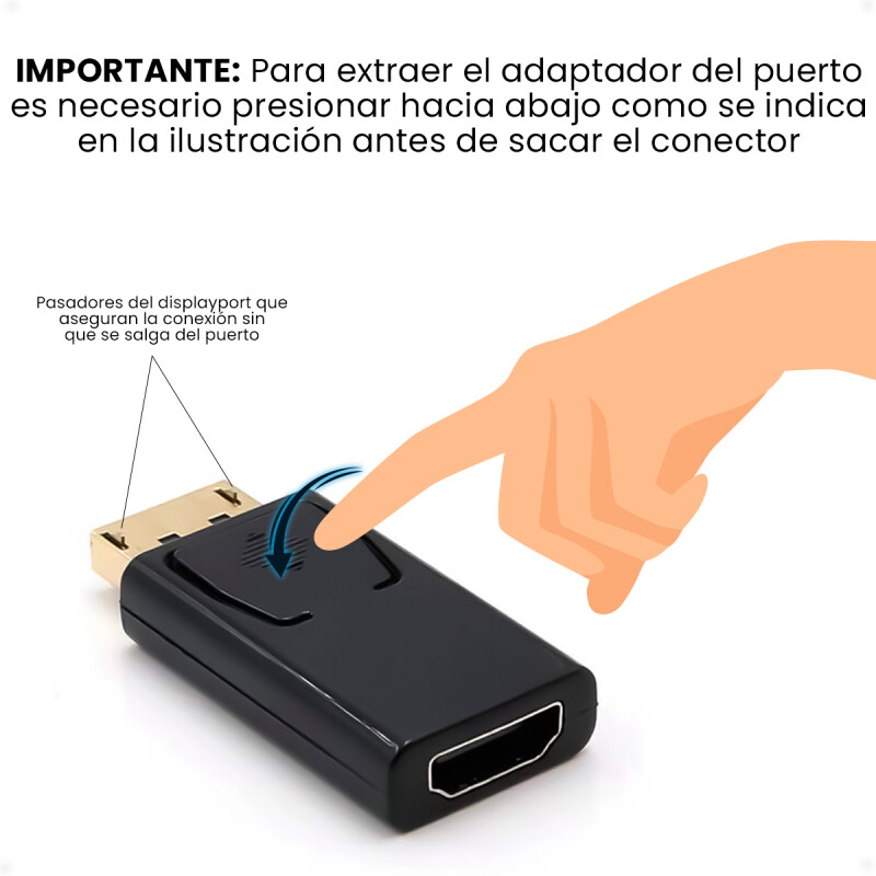 Adaptador DisplayPort a HDMI Hembra Adaptador DisplayPort a HDMI Hembra