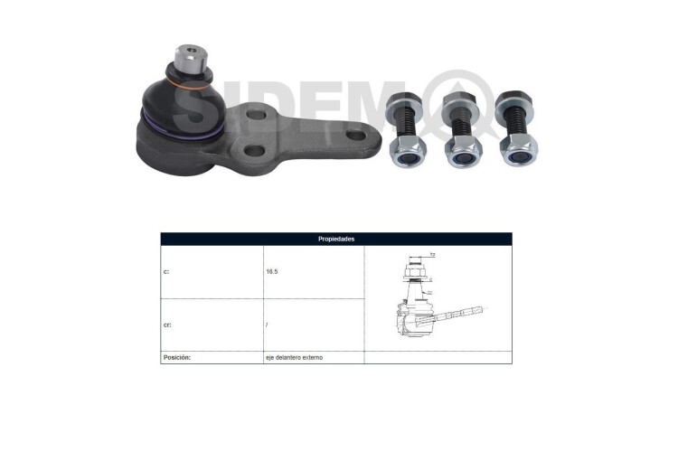 Rotula Ford Fiesta/Ka 89-25 Der/Izq Rotula Ford Fiesta/Ka 89-25 Der/Izq