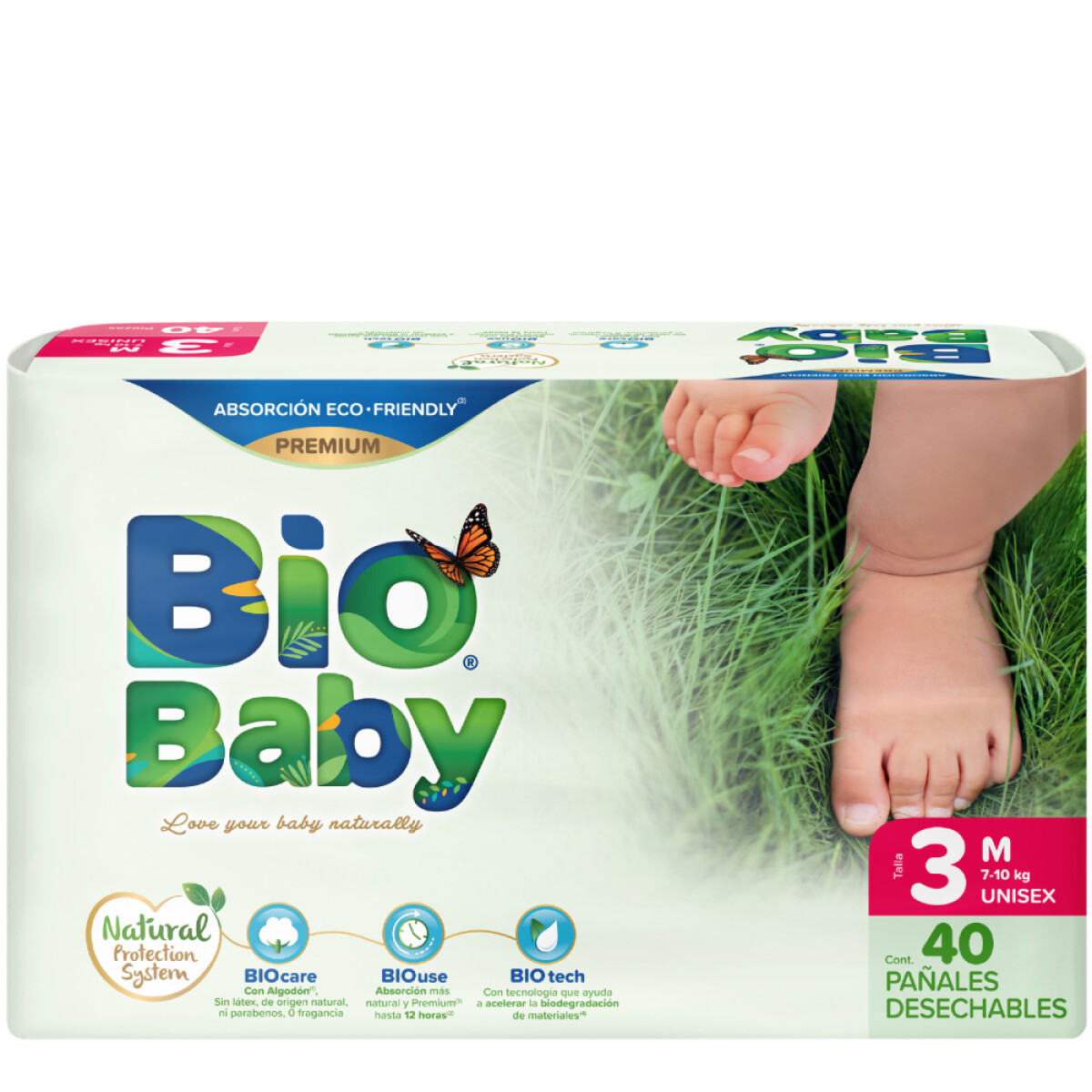 Pañales Biobaby M 40 Unidades 