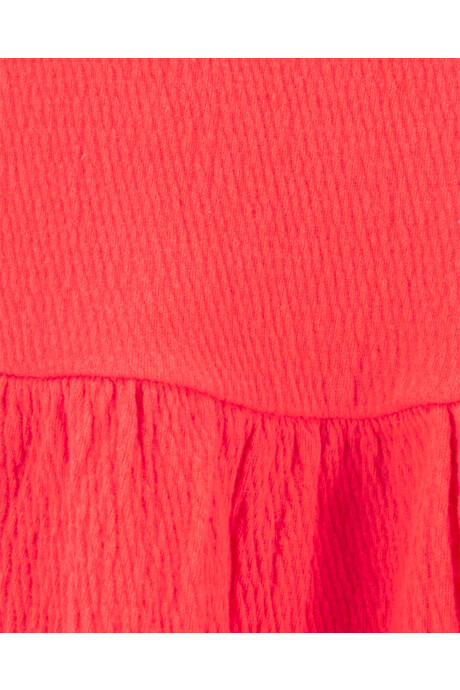 Vestido de jersey arrugado, rojo Sin color