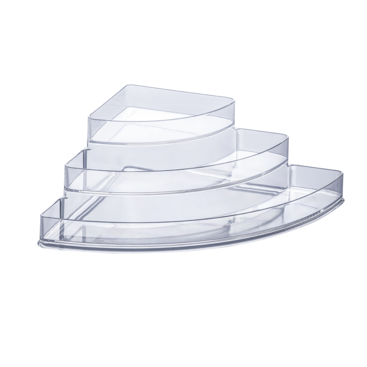 ORGANIZADOR ESQUINERO TRIPLE DIAMOND 25,5X25X10 CMS CRISTAL 