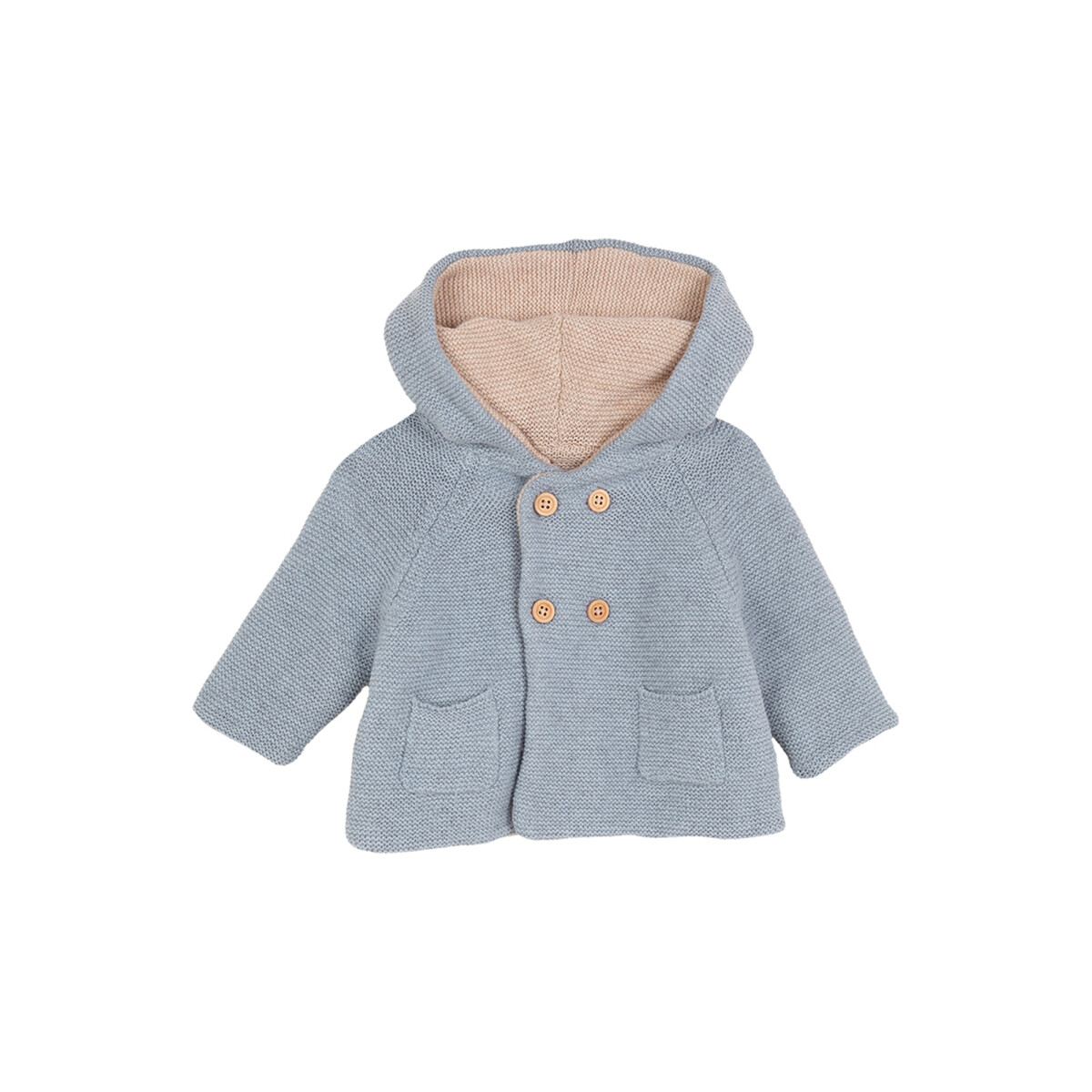 Abrigo De Doble Faz - Azul Nuevo Melange 