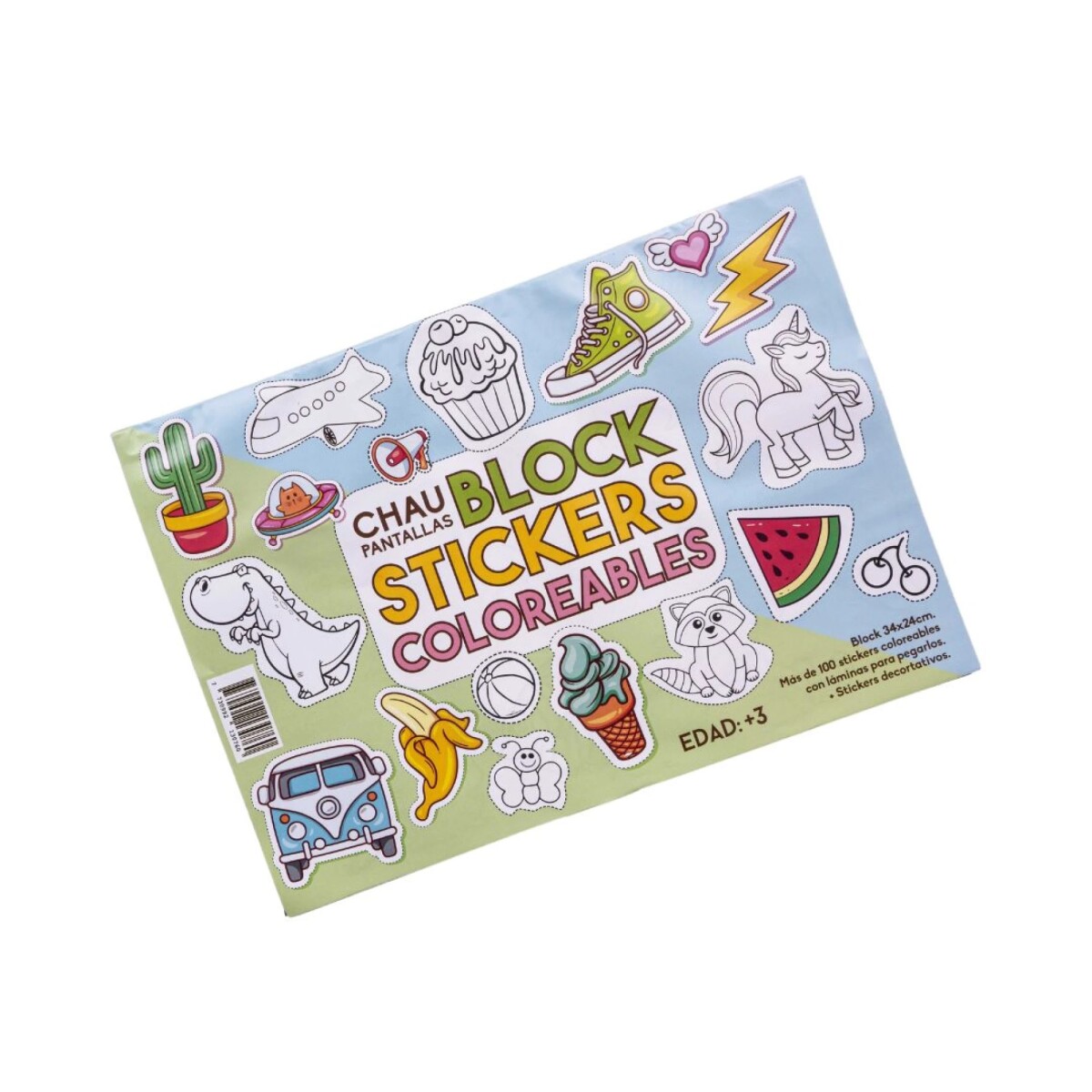 Block con Stickers Coloreables con Láminas 34X24 