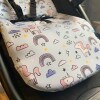 Colchon para coche universal BUBA unicornio celeste rosa