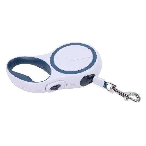 Correa Extensible 3 Mts Retractil Hasta 15Kg Perro Mediano Variante Color Blanco Azul