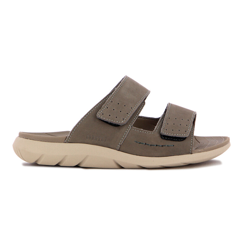 Country Sandalia De Hombre Doble Tira C/ Velcro - Kaki Kaki