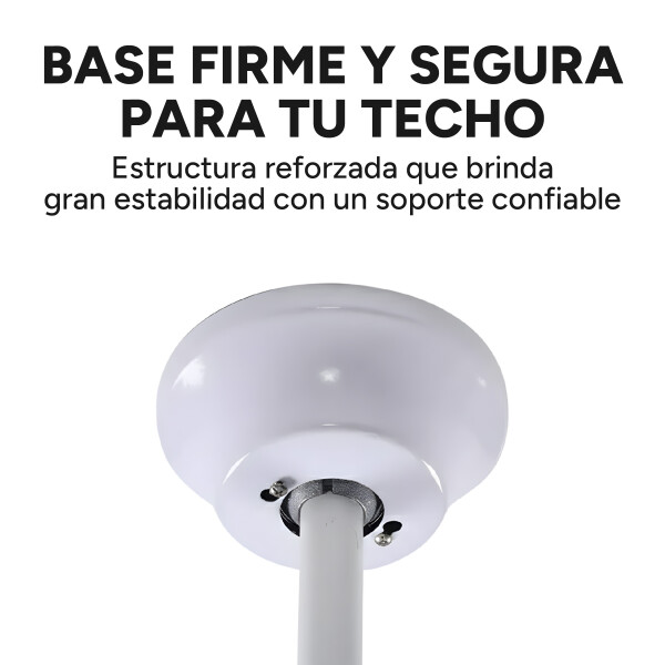 Ventilador De Techo Lámpara Led Aspas Retráctiles C/ Control Color Blanco