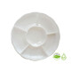 Bandeja Circular Biodegradable para Copetin x3 Un Blanco