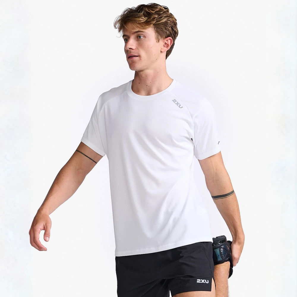Aero Tee - Hombre White/silver Reflective