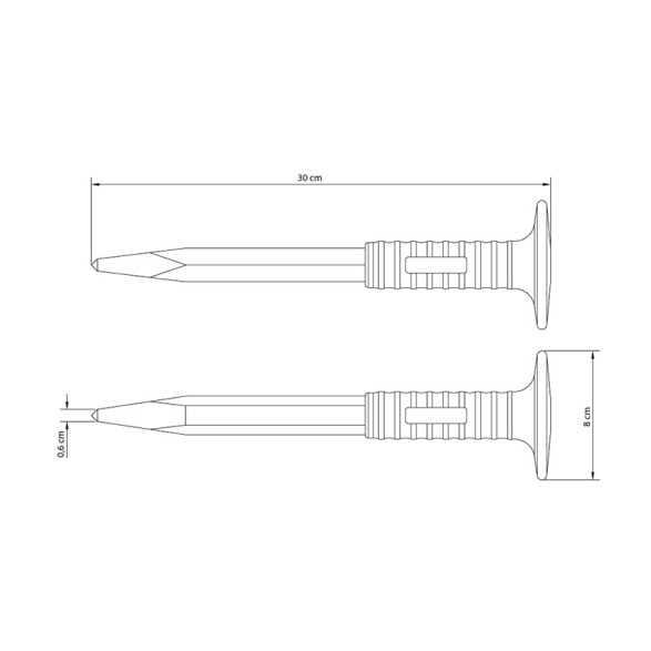 Punta hexagonal 10" con empuñadura -TRAMONTINA TN0114