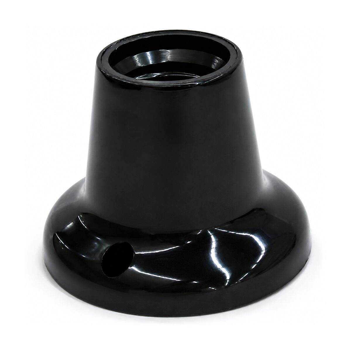 Receptaculo De Plastico Recto Negro 