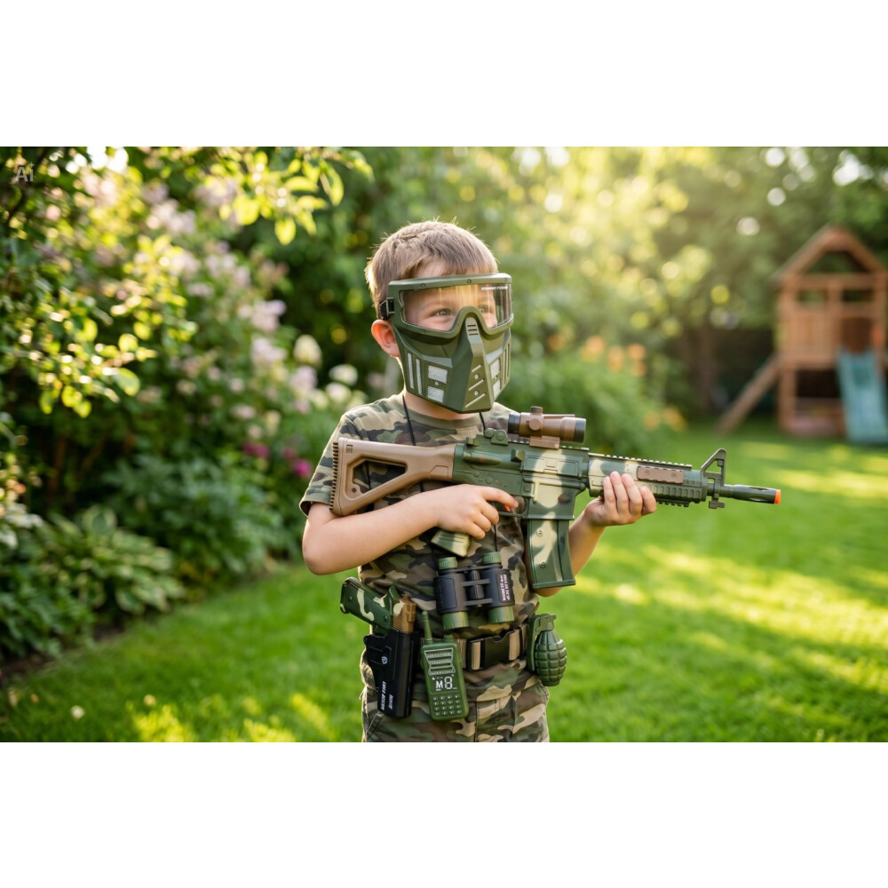 Set de militar con armas y accesorios Set de militar con armas y accesorios