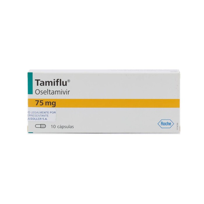 TAMIFLU 75 MG. CJ X 10 CAPSULAS única
