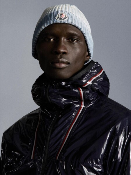 Moncler -Campera impermeable de nylon con capucha, Marly Azul