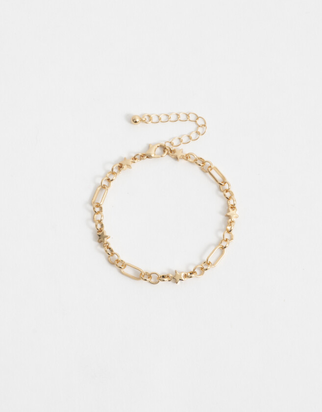 Pulseras Flexibles Bañada en Oro Pulsera Flexible Con Strass - Dorado