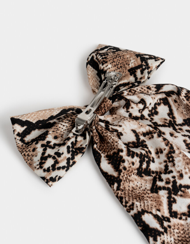 Hebillas Francesas Animal Print Hebilla Francesa Moño Snake - Marron Chocolate