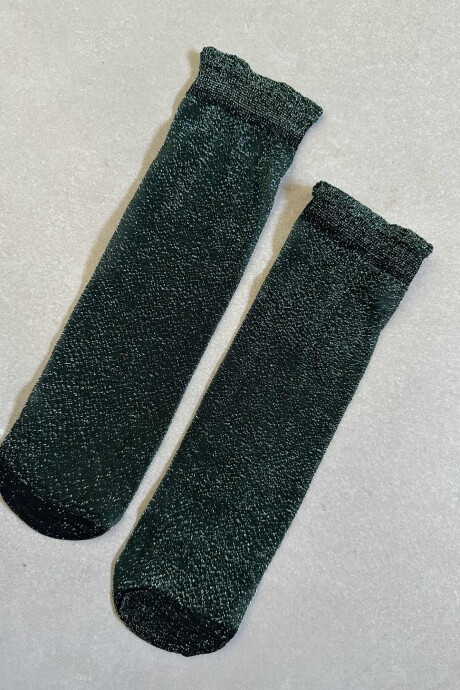 MEDIAS CORTAS LUREX VERDE