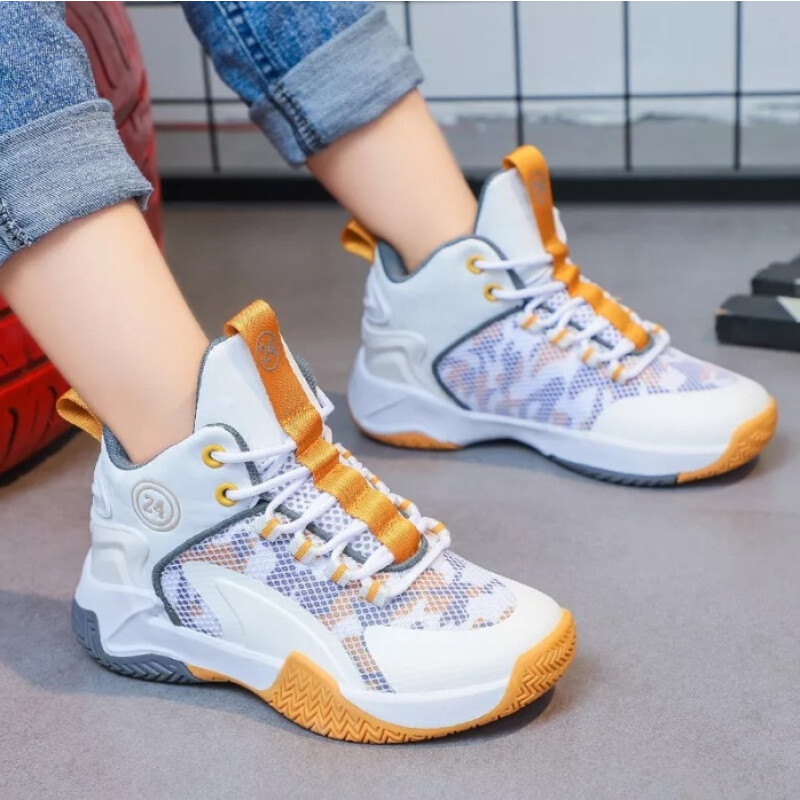 Calzado Deportivo De Basketball P/niño Unisex Naranja