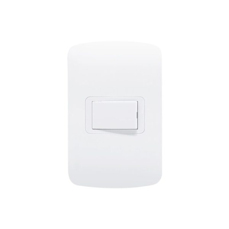 CONJ. UNIPOLAR BCO Plaqueta Interruptor Unipolar Atenea Plus Blanco