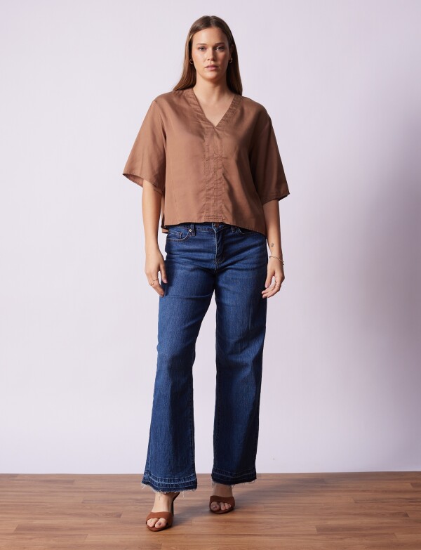 Blusa Lyocell TOSTADO