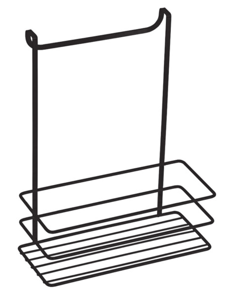ORGANIZADOR BAJO MESADA 24x11x30CM CROMADO NEGRO ORGANIZADOR BAJO MESADA 24x11x30CM CROMADO NEGRO