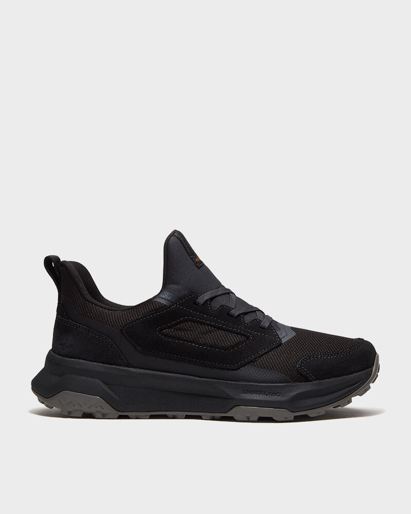 Low Lace Up Sneaker Black Mesh