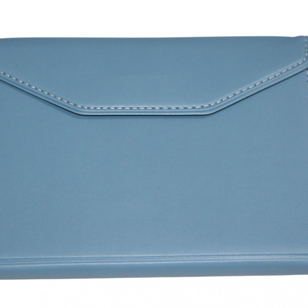AGENDA ABEZETA CLASSIC MEDIUM 214 CS TAPA COSIDA SOLAPA COLOR CELESTE