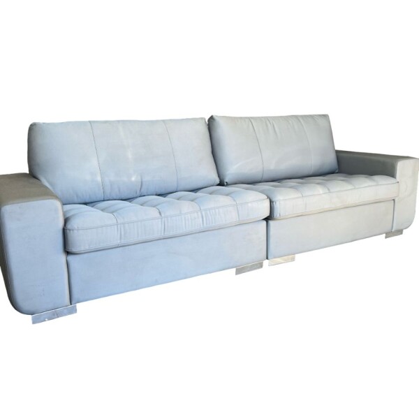 Sofa 5 cuerpos en tela celeste - Con detalles - Outlet Sofa 5 cuerpos en tela celeste - Con detalles - Outlet