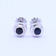 Caravanas oro 18k blanco y zafiro. Caravanas oro 18k blanco y zafiro.