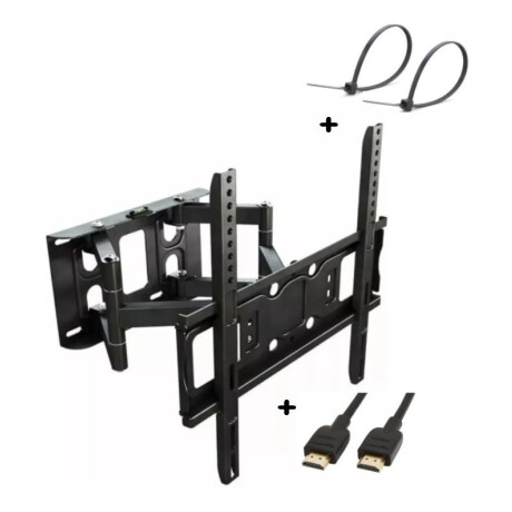 Soporte Tv Pared Lcd Led Doble Brazo 32 65 Pulgadas 50 Kg Negro