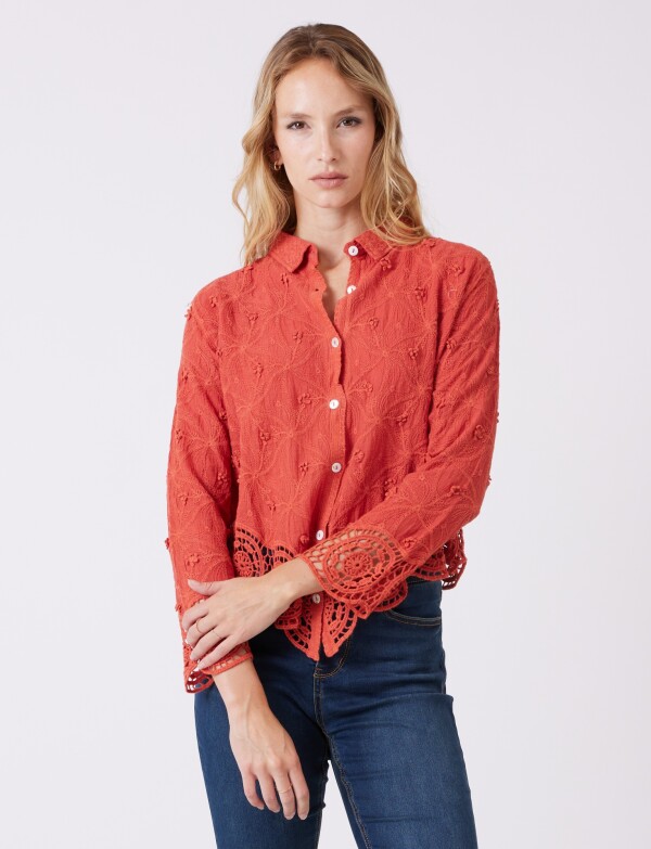 Camisa Boho Calada TERRACOTA