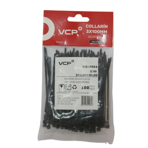COLLARIN 3X100MM NEGRO COLLARIN 3X100MM NEGRO