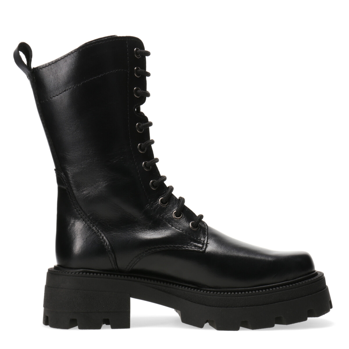 Bota de Mujer Miss Carol YUN acordonada de cuero - Negro 