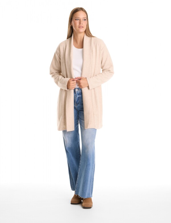 Cardigan Abierto Soft BEIGE