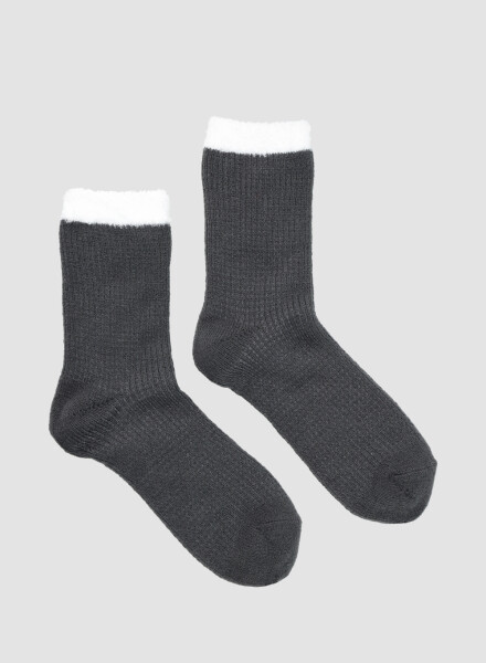 Medias doble capa de abrigo Gris oscuro