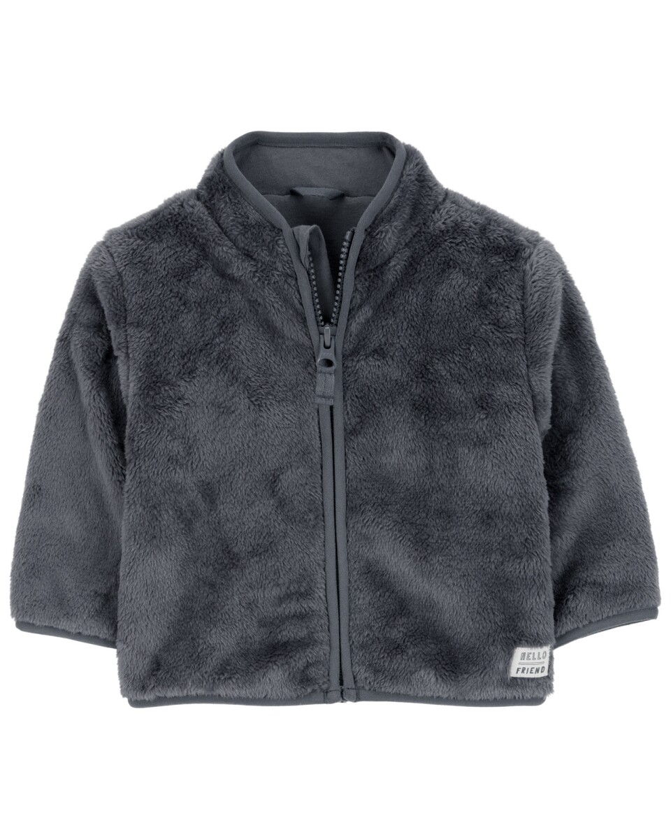 Campera de sherpa, azul marino 