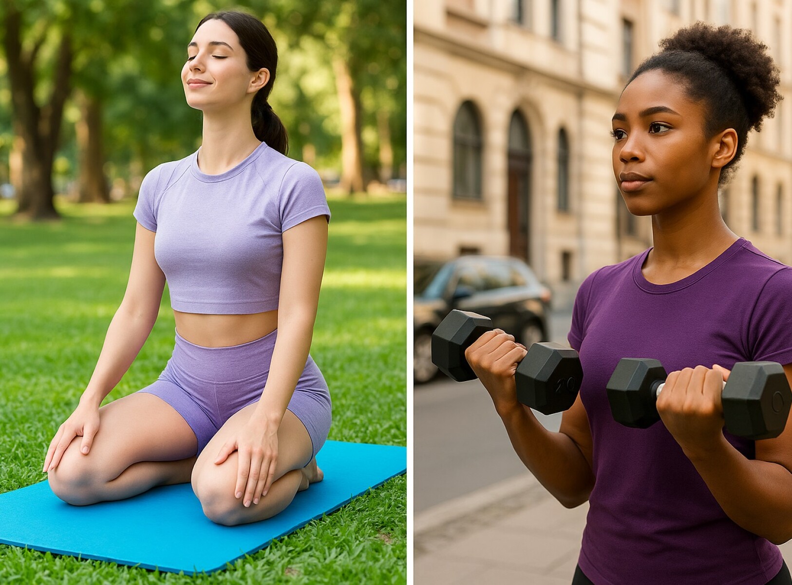 Set de Colchoneta De Yoga De 3mm Y 2 Mancuernas De 2,5kg 