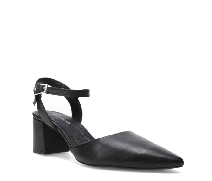 Zapato abierto con tobillera Preto