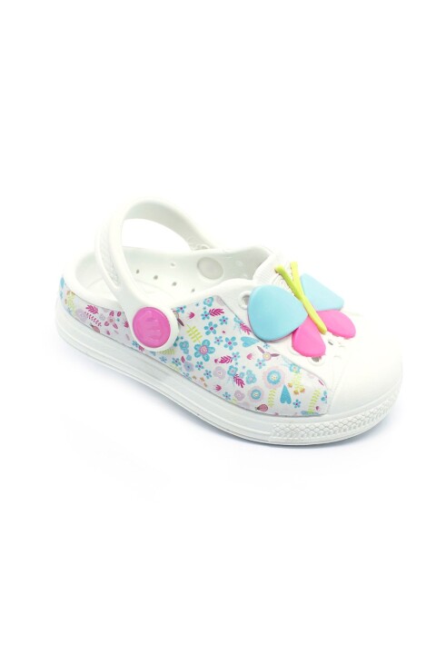 Sandalias Mariposa Floral en Blanco Sandalias Mariposa Floral en Blanco