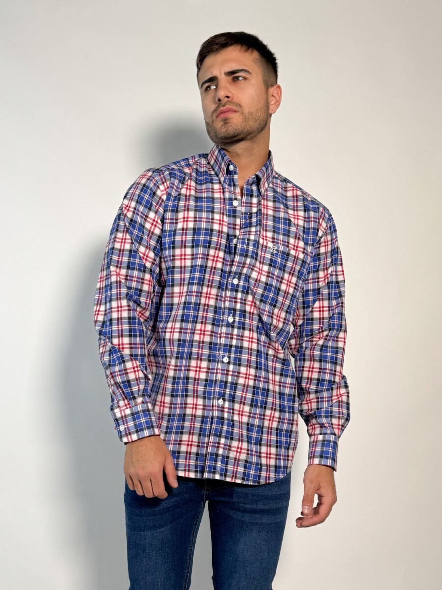 Camisa a cuadros Aquiles - Azul 