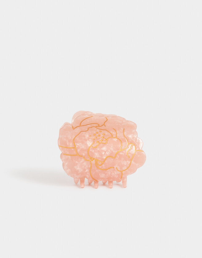 Broche Con flores Broche Acrílico Flor - Rosa Claro