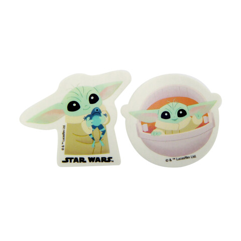 Pack x 2 Goma de Borrar Baby Yoda 4 cm GRIS