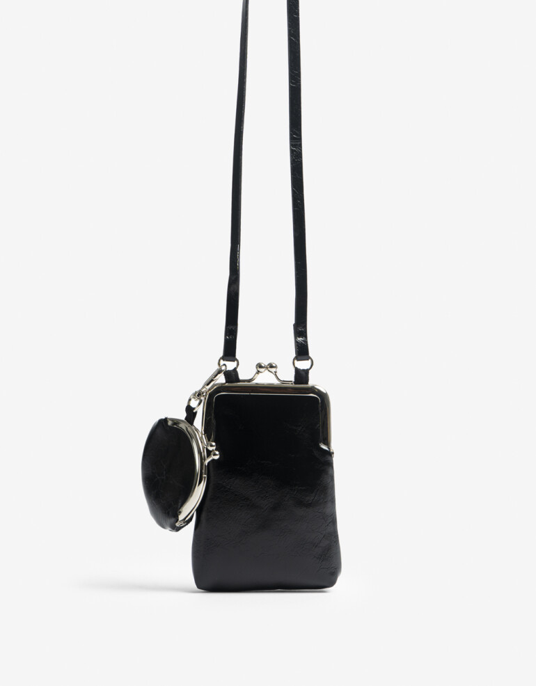 Monederos Monedero Doble Negro - Negro