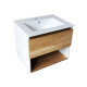 Mueble Combinado Color Madera Y Blanco - 59X45X50
