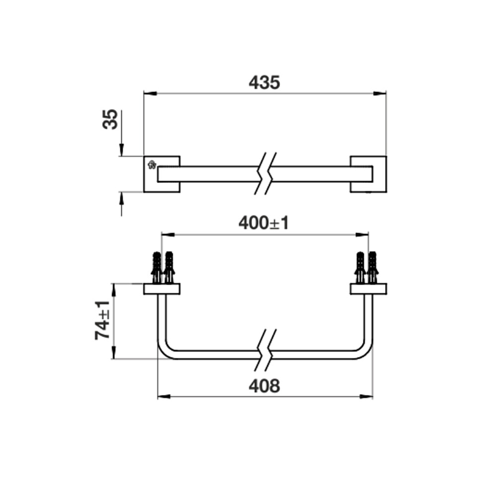TOALLERO BARRAL SABINA 40 CM Toallero Barral Sabina 40 Cm