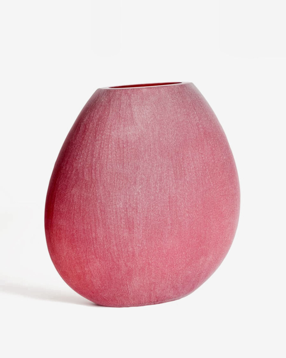 Jarrón Rovena de vidrio burdeos - 43,5 cm 