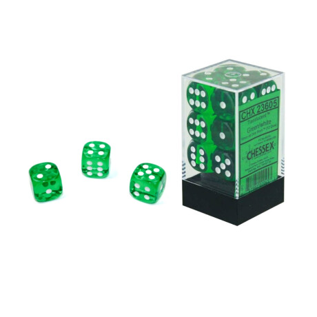 Set de 12 dados - green white Set de 12 dados - green white