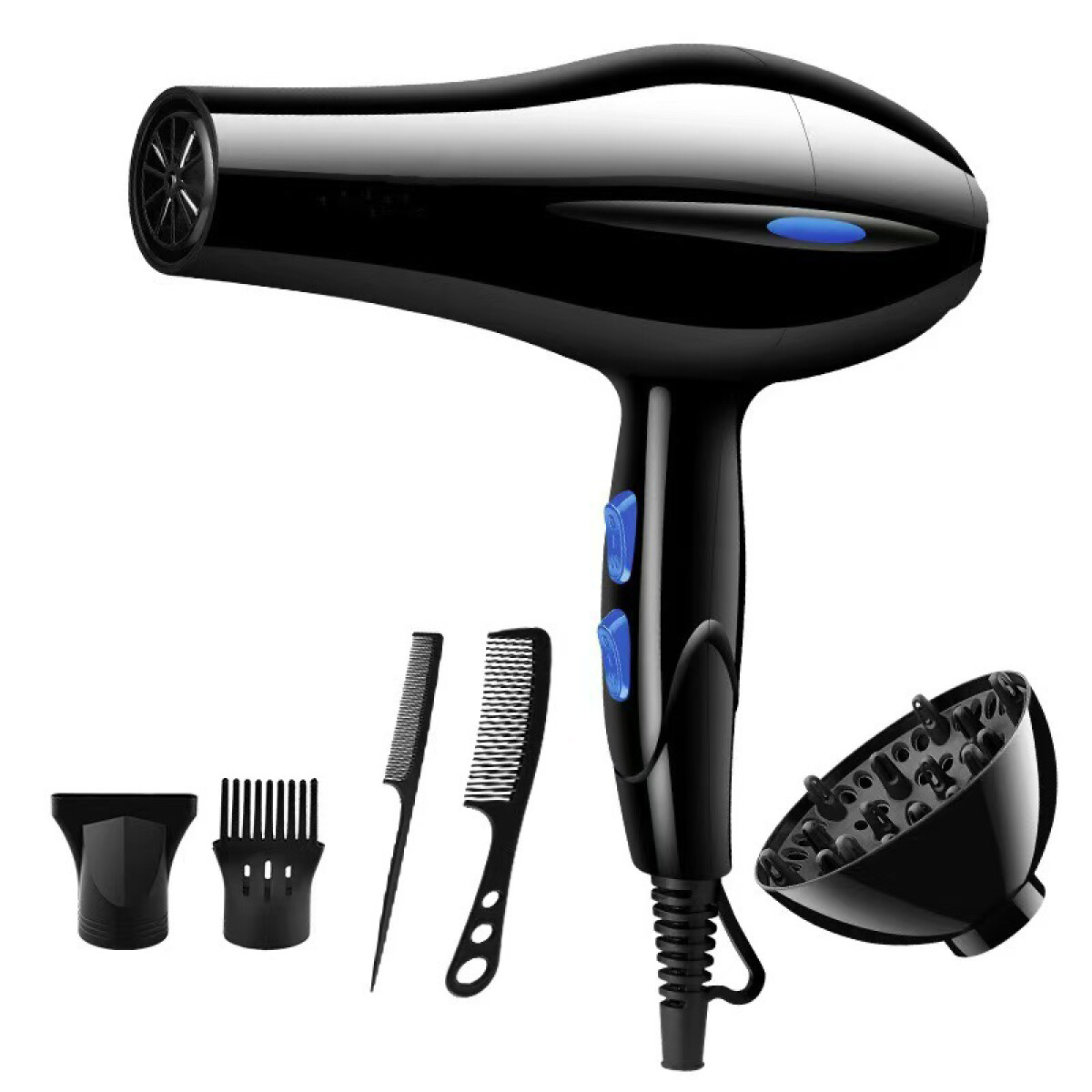 Secador de pelo incluye accesorios 