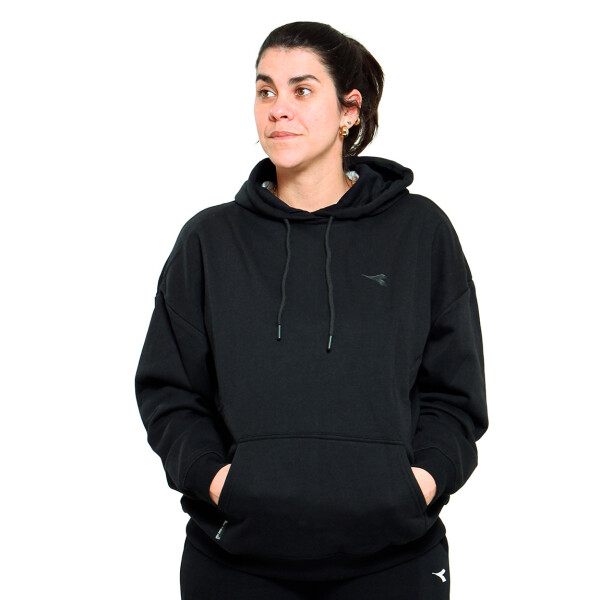 Canguro Diadora Mujer Con Felpa Negro